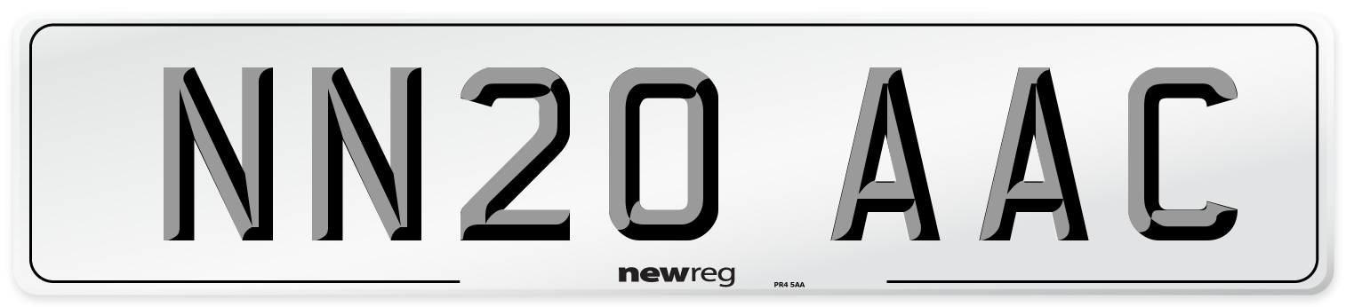 NN20 AAC Number Plate from New Reg